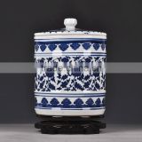 2016 Jingdezhen handpainted Antique blue and white ceramic ginger jar for crafts &arts