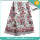 2016 Wholesale High Quality Gold Fushia Sequins African Lace New Arrival Wedding Dress Tulle Fabric thumbnail-3