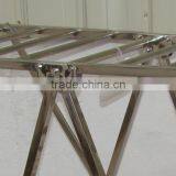New! High Quality Stainless Steel Folding Clothes Rack Clothes Stand thumbnail-3
