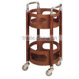 Advanced Wood Round Wine Service Liquor Trolley for Hotel Supreme Hotel Air Restaurant Saloon Bar Lobby thumbnail-2