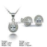 [SZH-1210] 925 Silver Jewelry Set With CZ Stones, Micro Pave Setting, Wedding Jewelry Sets. thumbnail-4