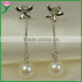latest design beautiful butterfly natural Freshwater pearl pendant earrings