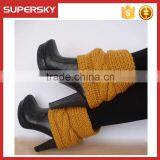 V-906 Hand Knitted Women Boot Cuffs Leg Warmers Boot Toppers Women Open Knit Boot Cuff