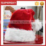 V-243 cheap simple christmas santa claus decoration hat polar fleece christmas ornament gift