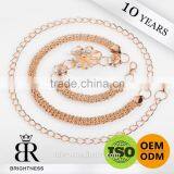 Bulk Fashion Plating Gold Waist Chain Belt Brightness F1-80048