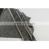 High quality 100% polyester slub yarn silver foil jersey knit fabric