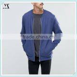 UK Fashion Jersey Bomber Soft Sweat Jersey Custom 100% Cotton Bomber Jacket thumbnail-1