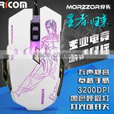 wholesale promotion gift gaming mouse, laser LED light logo, 6D wired gaming mouse--GM06--Shenzhen Ricom