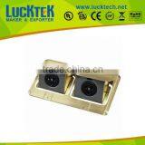 Multifunctional Floor Socket,Double Pop-up Floor Outlet Box Brass Australian Socket