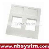 Face Plate 2 Port, French Type, Size:45x45mm