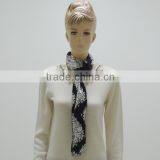 TYSAF014 Fashion Ladies' Spring&fall 2 Colour Silk and Velvet Textile Printing Long Scarf