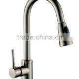 Brushed Nickel Commercial American Style Pull Down Kitchen Faucet 8648-BN thumbnail-1