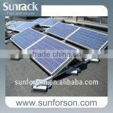 Aluminum Solar Mounting Structure Home Solar Panel Flat Roof Mount System on Grid