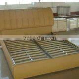 Modern Design Fashion Lvory Genuine Leather Soft Bed