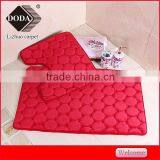 Eco-friendly high quality pvc shower room memory foam cube super absorbent floor mat