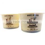 Environmental Protection Biodegradable Ice Cream Cups With Plastic Spoon With Flexo Logo Printing Customizing