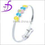 925 Sterling Silver Jewelry Wholesale Enamal Bangle Cheap Sterling Silver Plain Bangle thumbnail-1