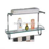 Bathroom Glass Shelf With Towel Bar WT-6026