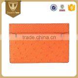 100% Real Ostrich Skin Business Card Holders Customized Genuine Leather Card Holder thumbnail-2