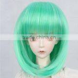 Wholesale Price Shoulder-length Straight Blue-green Doll Wig thumbnail-1