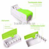 Cosylife Wall Mounted/Dustproof Kid'sToothpaste Dispenser Toothbrush Holder Toothpaste Squeezer 5 Toothbrush Holders With Cover thumbnail-3