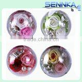 Wholesale Luxuious Fresh Preserved Flower With Glass Ball Holder thumbnail-5