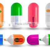 Capsule Pill Shaped Highlighters/colorful Highlighter Pen thumbnail-4