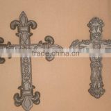 good quality wrought iron & cast iron decorated gate cross