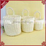 Wholesale Single Handle Design White Gift or Home Decorative Baskets thumbnail-2