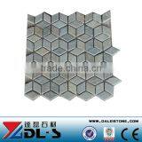 Rusty Slate Stone Natural Rhombus Mosaic Tile Paving DL-RSM03 thumbnail-1