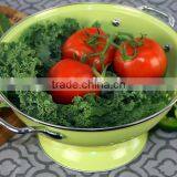 Hot Sale Green Powder Coated Kitchen Food Metal Colander thumbnail-3