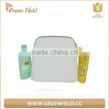 Wholesale White PU Luxury Cosmetic Small Makeup Bag Customized thumbnail-2