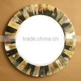 High Quality Best Selling Decorative Horn Round Wall Mirror thumbnail-1