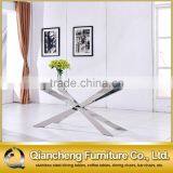 Contemporary Glass Stainless Steel Dining Table Wedding Table thumbnail-3