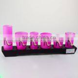 2016 Fancy Gift Pink Shot Glass Set With Wooden Stand thumbnail-1