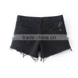 2017 New Fashional Hot Pants Jeans Sexy Blue Cropped Cutoff Elastic Hot Pant for Ladies thumbnail-2