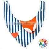 Blank Baby Bib With Bow Cute Triangle Baby Bibs Stripe Baby Bibs With Animal thumbnail-2