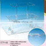 Three Floors Oblong Plastic Cake Display Stand thumbnail-1