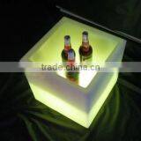 Eco Friendly PE RGB Full Lighting Rechargeable Bar Plastic LED Ice Bucket/ Cooler/ Holdersinet Jewelry Cabinet/liquor Cabinets