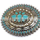 Antique Looking Fashion Hot Sale Embellished Buckle for Belts, Zinc Alloy Material Buckle With Paint Injection and Rhinestones thumbnail-4