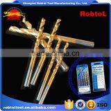 6pcs Nano Titanium Coating Straight Shank Hss Twist Drill Bits Cobalt Fully Ground Bright Finish Drilling Metal Forged Alloy