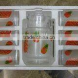 JK036 7pcs Glass Drinking Set With Deco thumbnail-3