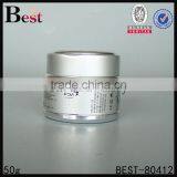 Round Glass Jar and Lid Metal thumbnail-1