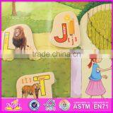 2016 New Design 28 Pieces Kids Educational Toy Wooden Magnetic Puzzles W14J001 thumbnail-5