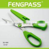 S2-1081 8-1/4" 2CR13 Stainless Steel ABS Plastic Handle Paper Cutting / Sewing Scissors Plastic Cap thumbnail-2