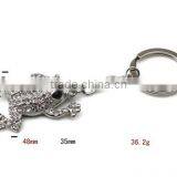 Wholesale Heart Shaped Metal Keyring Rhinestone Key Chain KY07-0006 thumbnail-6