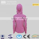 Jersey women fitness gym sport track hoodie jacket with tape details