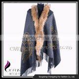 CX-B-P-65B 2016 Winter New Style Fashion Pashmina Shawls With Fur thumbnail-6