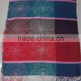 Fashion Jacquard Flower Polyester Scarf thumbnail-1