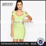 Customized Design Cheap Price Bandage Off The Shoulder Bardot Double Strap Mini dress Alibaba Foshan